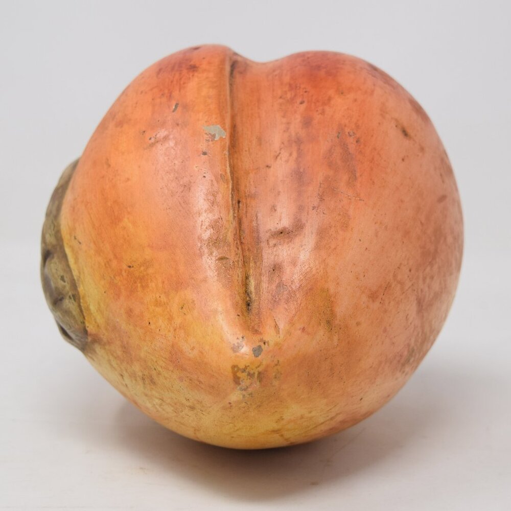 Oversized Peach Statue Fruit Decor Nature Large MCM Cottagecore Farmhouse Granny - Picture 7 of 16